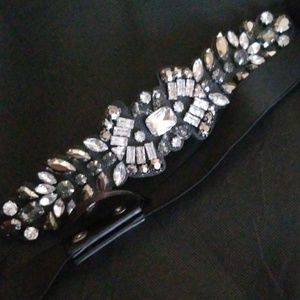 Express rhinestone stretch belt